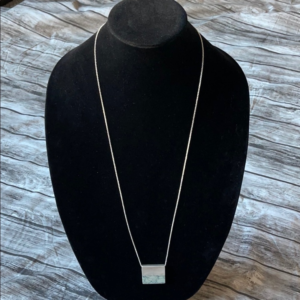 Universal Thread Semi-Turquoise Silver Necklace